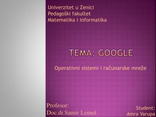 TEMA: Google