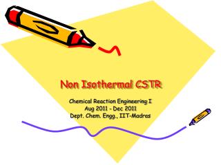 Non Isothermal CSTR