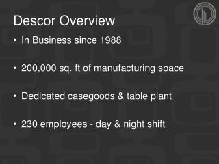 Descor Overview