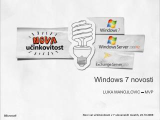 Windows 7 novosti