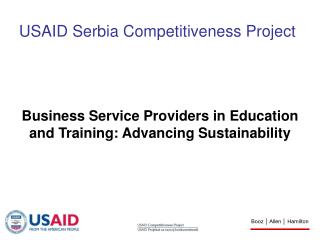 USAID Serbia Competitiveness Project