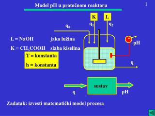 Model pH u protočnom reaktoru