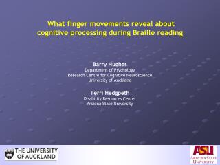 What finger movements reveal about cognitive processing during Braille reading