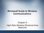 Wireless Guide to Wireless Communications