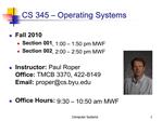CS 345 Operating Systems