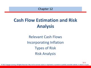 Cash Flow Estimation and Risk Analysis