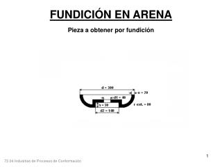 FUNDICIÓN EN ARENA Pieza a obtener por fundición