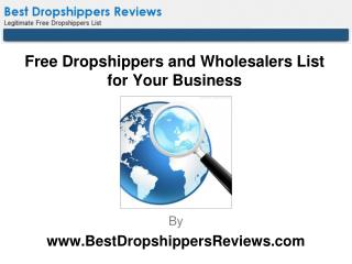 Free Dropshippers and Wholesalers List for Your Business