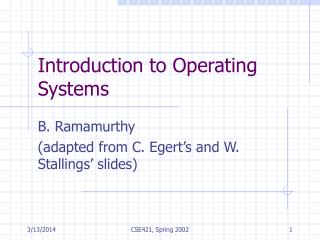 Introduction to Operating Systems
