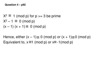 Question 4 – p92