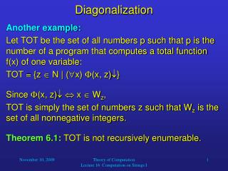 Diagonalization