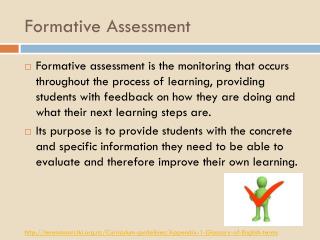 Formative Assessment