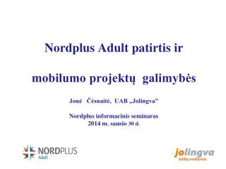 Mobilumo projekt ų tipai