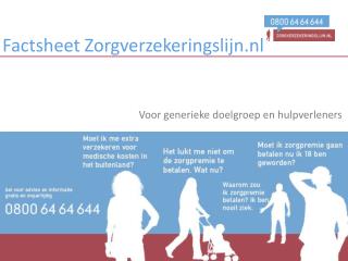 Factsheet Zorgverzekeringslijn.nl