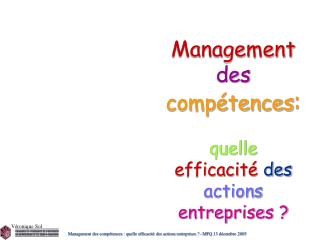 Management des compétences : quelle efficacité des actions entreprises ?