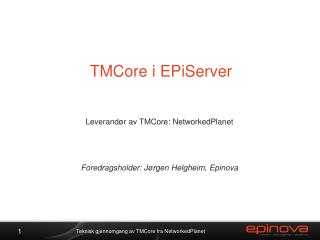 TMCore i EPiServer