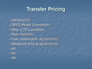 Transfer Pricing