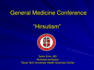 General Medicine Conference “Hirsutism”