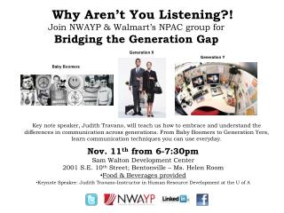 Why Aren’t You Listening?! Join NWAYP &amp; Walmart’s NPAC group for Bridging the Generation Gap