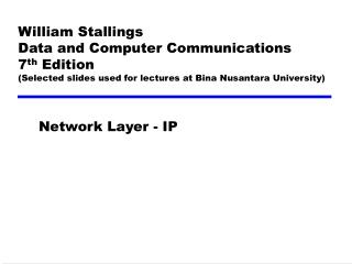 Network Layer - IP