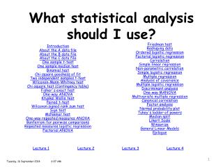 What statistical analysis should I use?