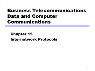 Business Telecommunications Data and Computer Communications