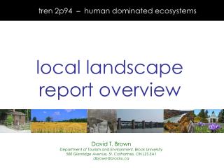 tren 2p94 – human dominated ecosystems