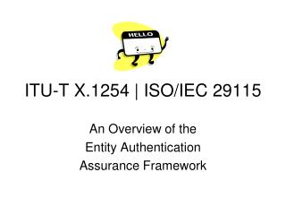 ITU-T X.1254 | ISO/IEC 29115