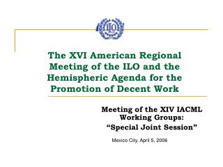 Meeting of the XIV IACML Working Groups: “Special Joint Session”