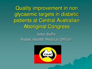 John Boffa Public Health Medical Officer