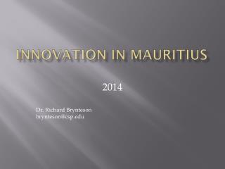 Innovation in mauritius