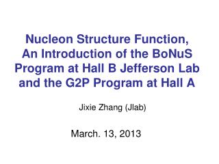 Jixie Zhang (Jlab)