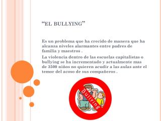 “el bullying”