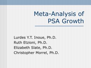 Meta-Analysis of PSA Growth