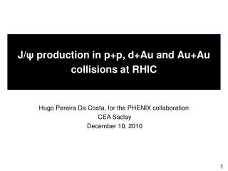 J/ ψ production in p+p, d+Au and Au+Au collisions at RHIC