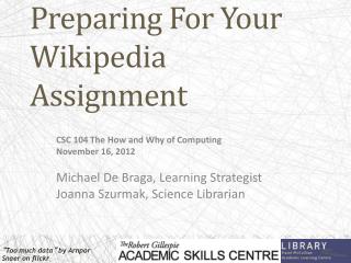Preparing For Your Wikipedia Assignment
