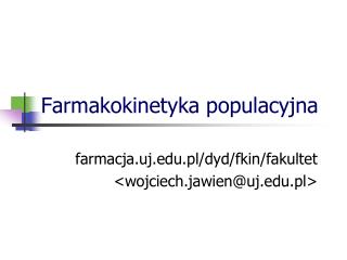 Farmakokinetyka populacyjna