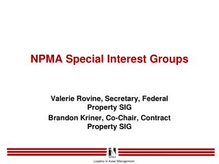 NPMA Special Interest Groups