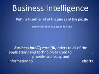 Business Intelligence