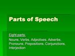 Parts of Speech