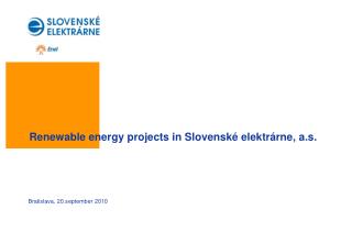 Renewable energy projects in Slovenské elektrárne , a.s.