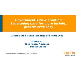 Government’s New Frontier: Leveraging data for more insight, greater efficiency