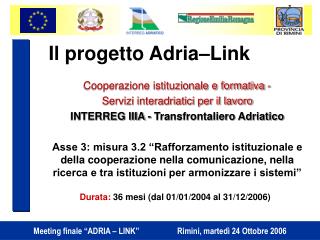 Il progetto Adria–Link