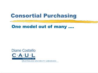 Consortial Purchasing