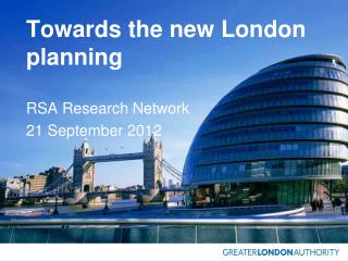 Towards the new London planning