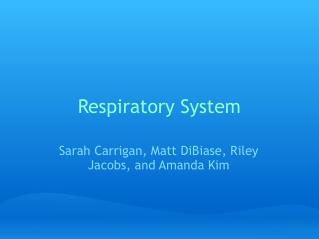 Respiratory System