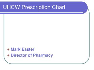 UHCW Prescription Chart