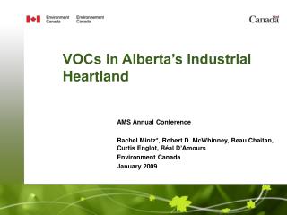 VOCs in Alberta’s Industrial Heartland