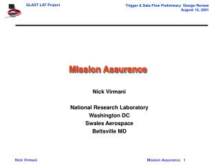 Mission Assurance