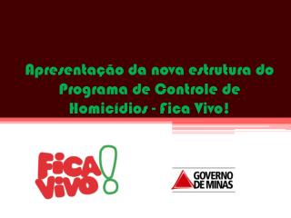 Apresentação da nova estrutura do Programa de Controle de Homicídios - Fica Vivo!